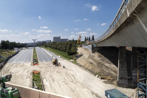 Démolition de la bretelle de l'A186 au-dessus de l'A3