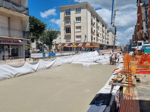Construction de la plateforme rue Jean Jaurès à Noisy-le-Sec
